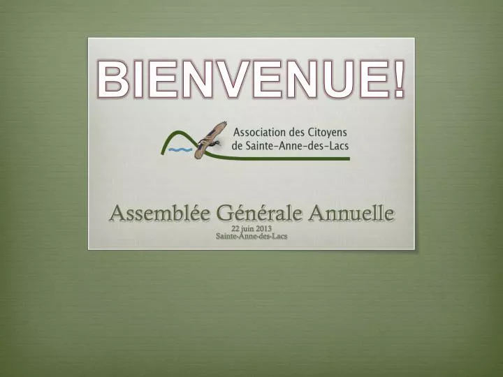 assembl e g n rale annuelle 22 juin 2013 sainte anne des lacs