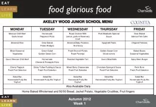 AKELEY WOOD JUNIOR SCHOOL MENU