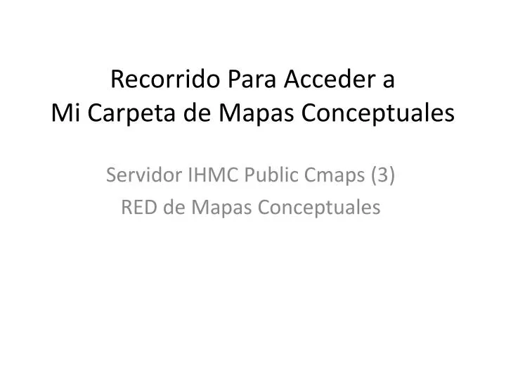 recorrido para acceder a mi carpeta de mapas conceptuales