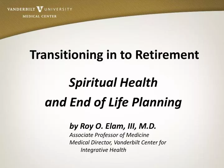 transitioning in to retirement