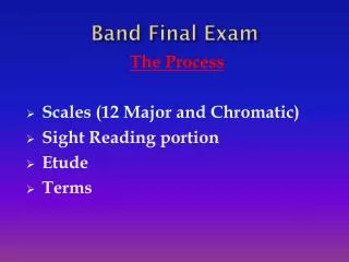 Band Final Exam