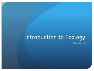 Introduction to Ecology