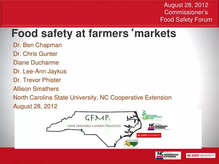 food safety at farmers markets