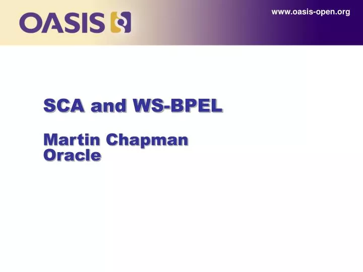 sca and ws bpel martin chapman oracle