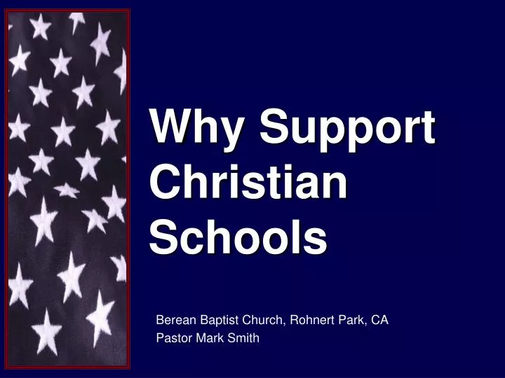 why support christian schools