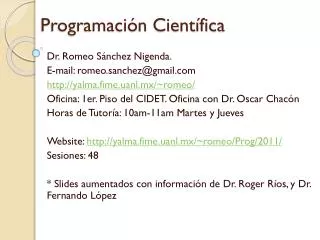programaci n cient fica