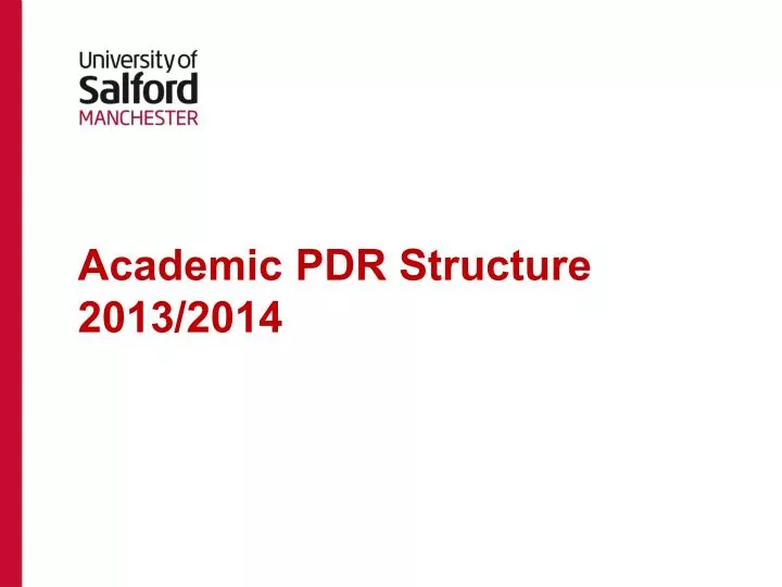 academic pdr structure 2013 2014