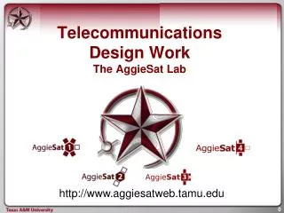 Telecommunications Design Work The AggieSat Lab