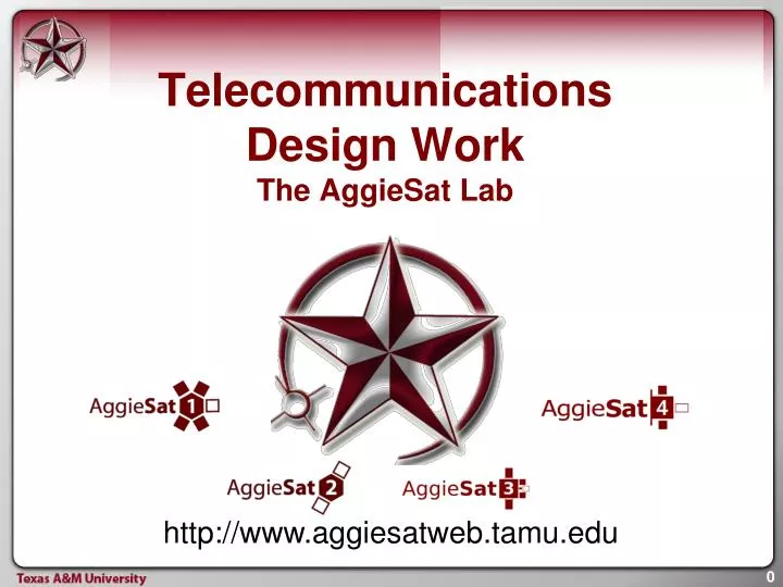 telecommunications design work the aggiesat lab