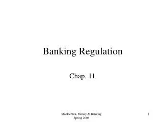 Banking Regulation