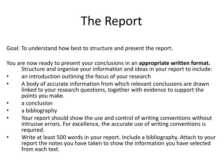 the report