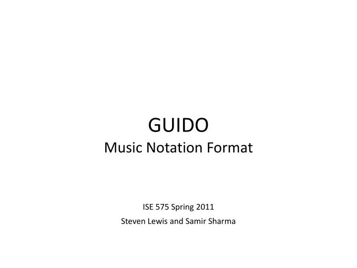 guido music notation format