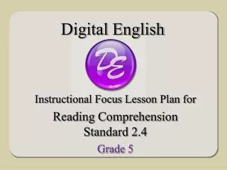 instructional focus lesson plan for reading comprehension standard 2 4 grade 5