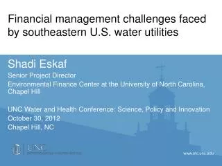 Financial management challenges faced by southeastern U.S. water utilities