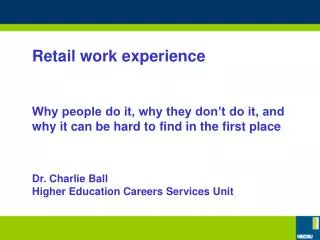 Retail work experience