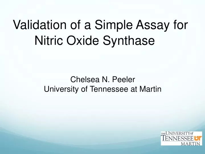 validation of a simple assay for nitric oxide synthase