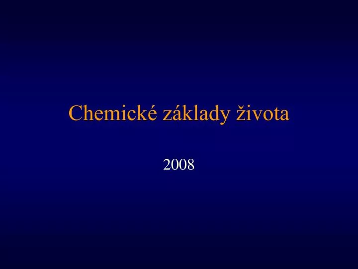 chemick z klady ivota