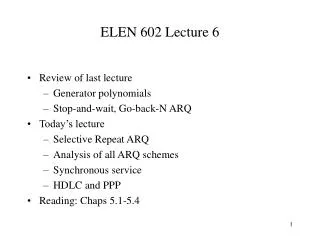 ELEN 602 Lecture 6