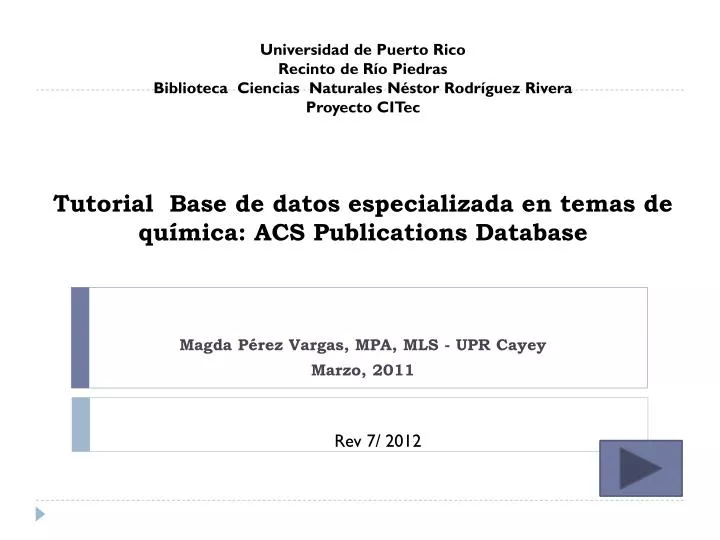 tutorial b ase de datos especializada en temas de qu mica acs publications database