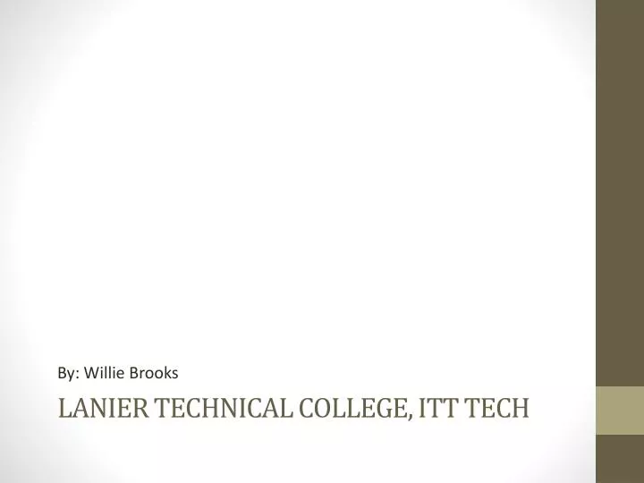 lanier technical college itt tech