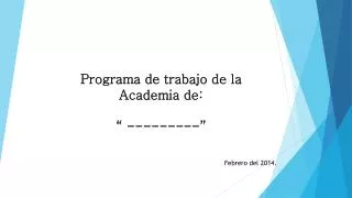 programa de trabajo de la academia de