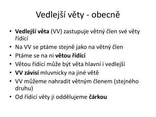 vedlej v ty obecn