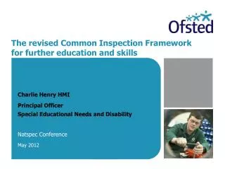 The revised Common Inspection Framework for further education and skills