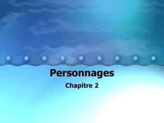 personnages