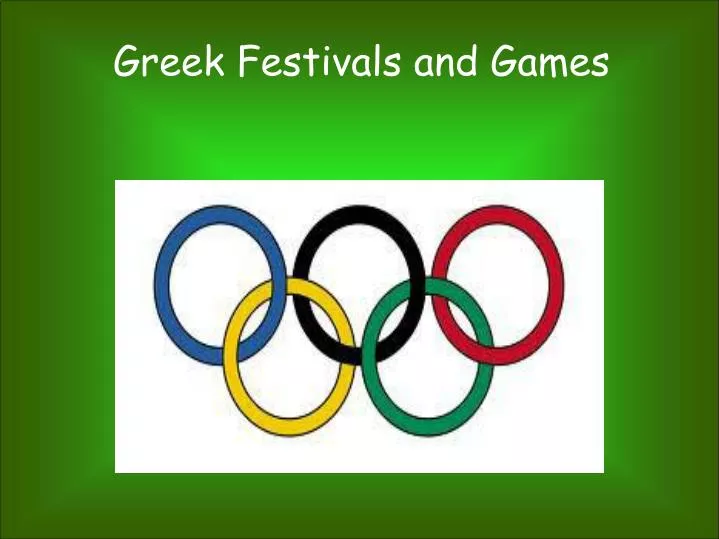 greek festivals and games