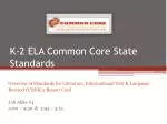 K-2 ELA Common Core State Standards - slide 1