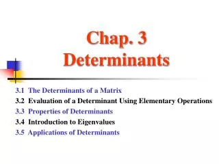 Chap. 3 Determinants