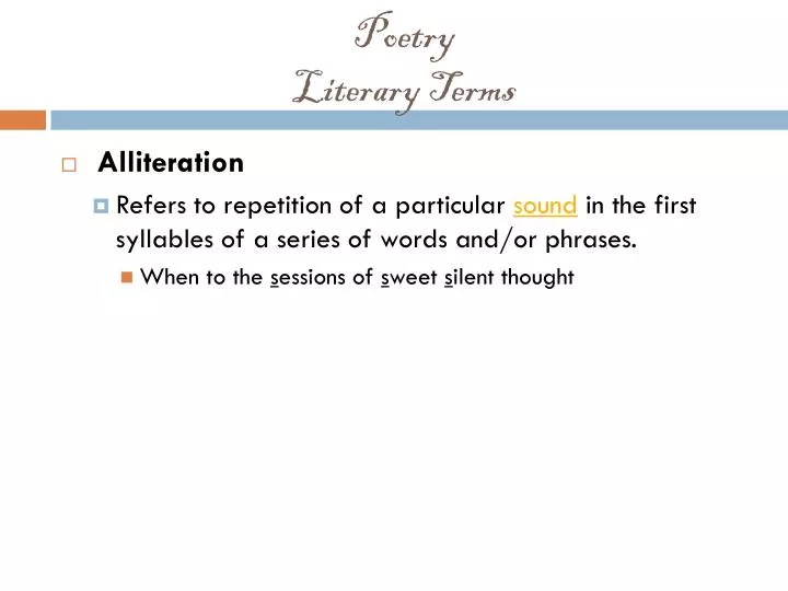 poetry literary terms