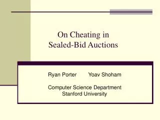 On Cheating in Sealed-Bid Auctions