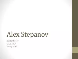 Alex Stepanov