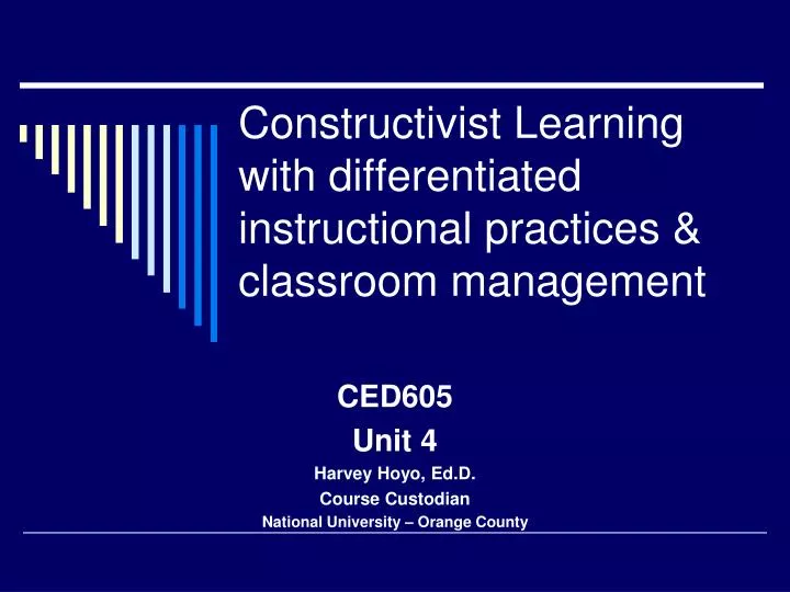 constructivist learning with differentiated instructional practices classroom management