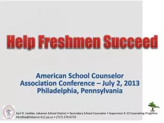 Help Freshmen Succeed