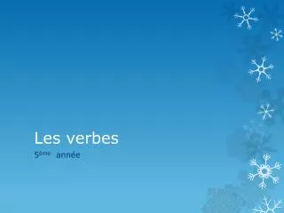 les verbes