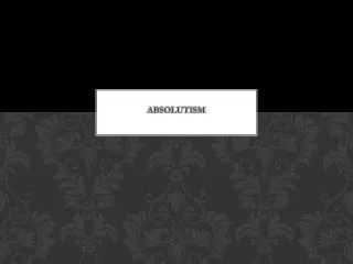 Absolutism