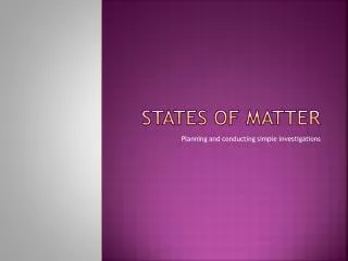 States of Matter