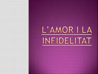 l amor i la infidelitat