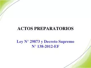 actos preparatorios