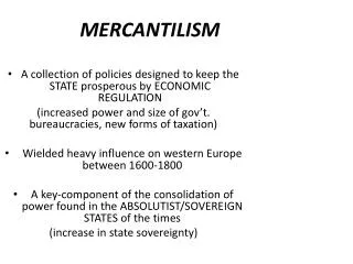 MERCANTILISM