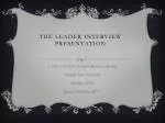 The leader interview presentation - slide 1