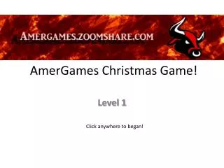 AmerGames Christmas Game!
