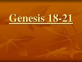 Genesis 18-21