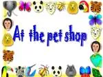At the pet shop