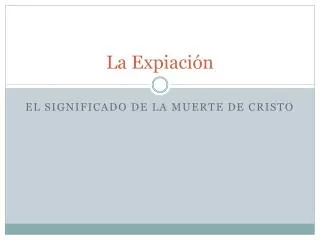 la expiaci n