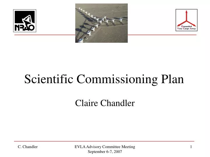 scientific commissioning plan