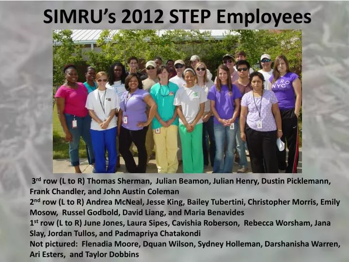 simru s 2012 step employees