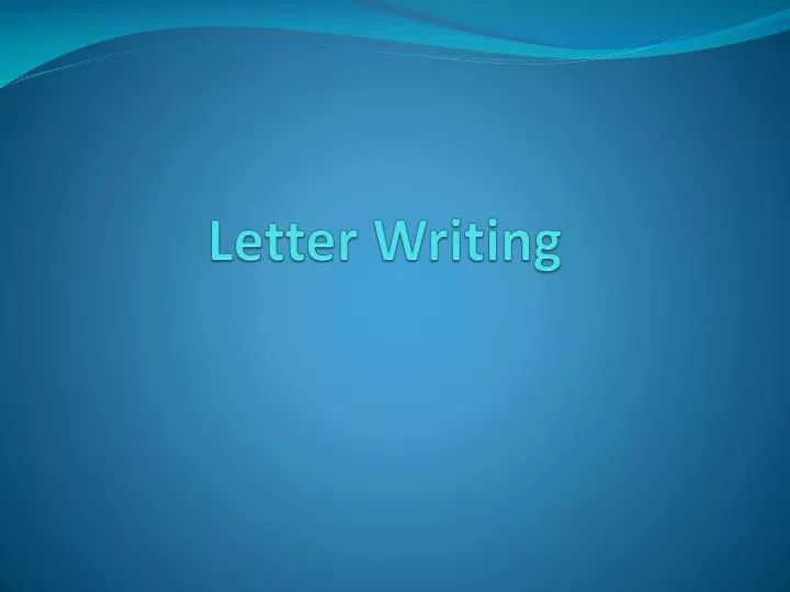 letter writing